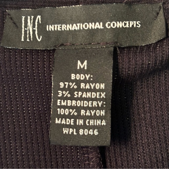 Beautiful INC Embroidered Long Lightweight Cardigan, Size Medium - Picture 8 of 9